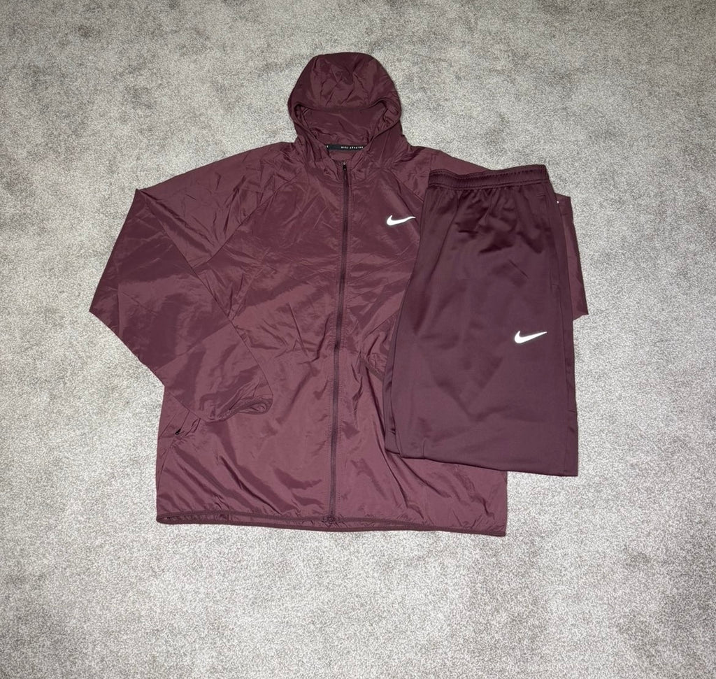 Nike Burgundy Jacket & Bottoms Set